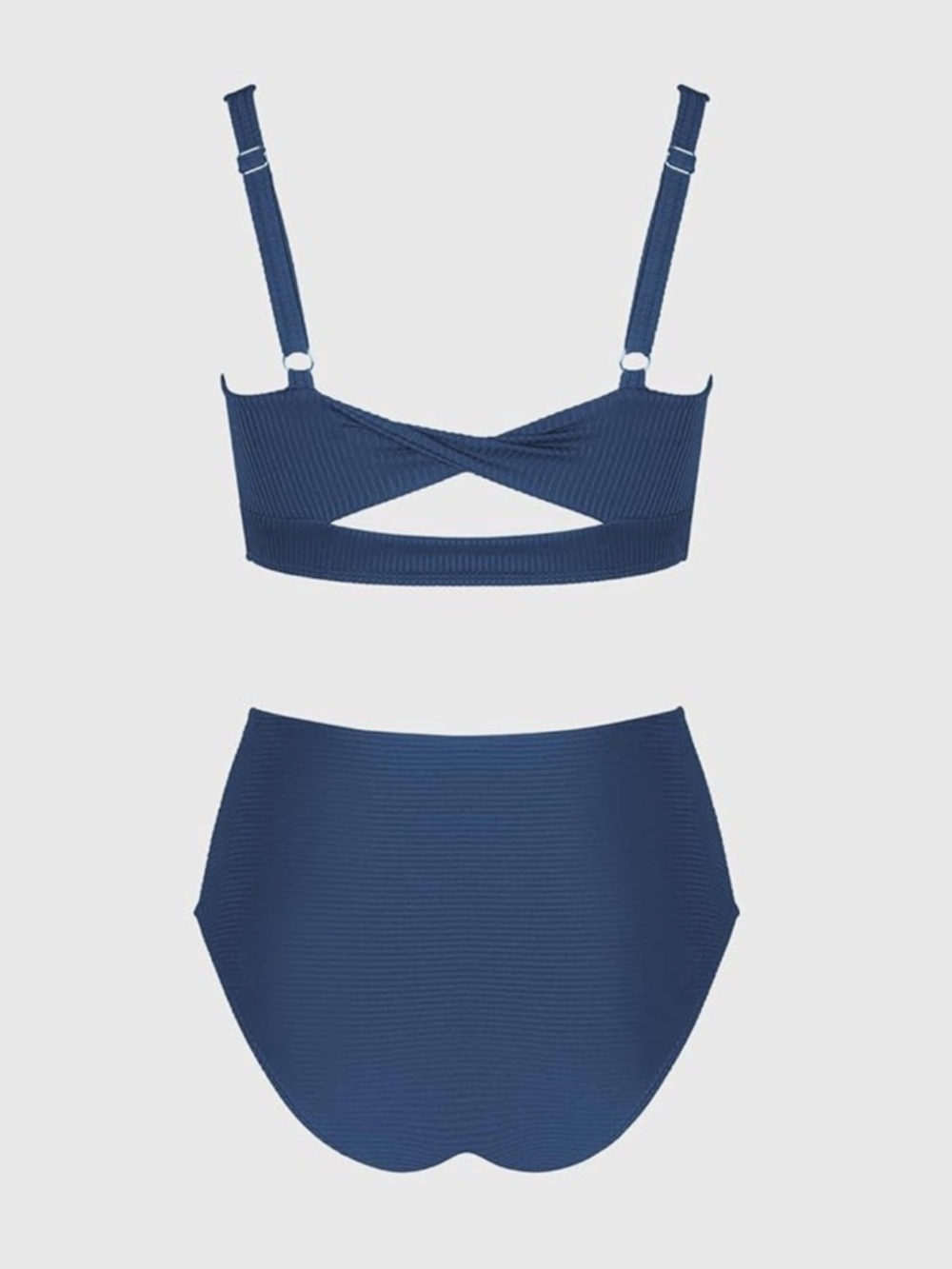 CUPSHE Ruched Twist Back Two Piece Bathing Suit - Picture 7 of 9